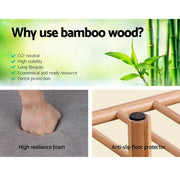 Danoz Furniture - Artiss Shoe Rack Seat Bench Chair Shelf Organizers Bamboo Grey - danozdirect