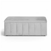 Danoz Furniture - Artiss Storage Ottoman Blanket Box Velvet Grey 103cm - danozdirect