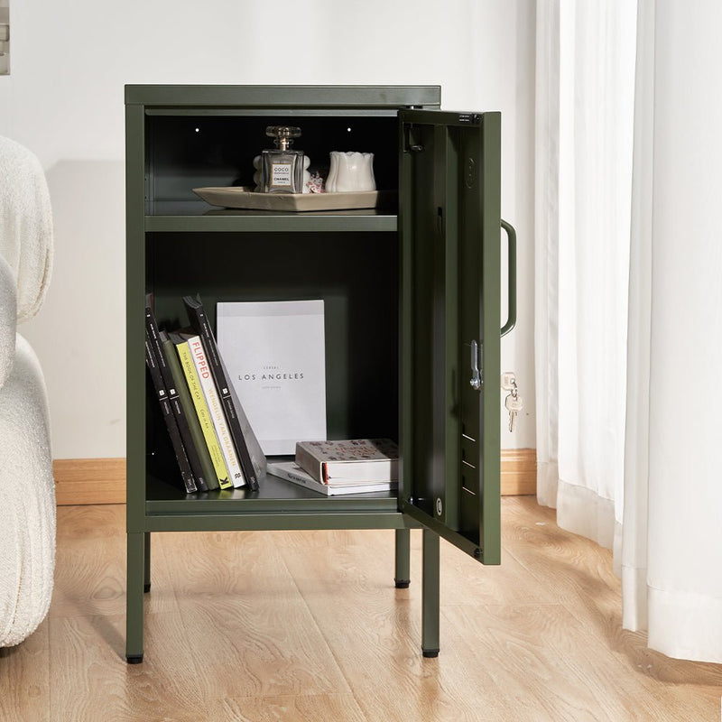 Danoz Furniture - ArtissIn Bedside Table Metal Cabinet - MINI Green - danozdirect