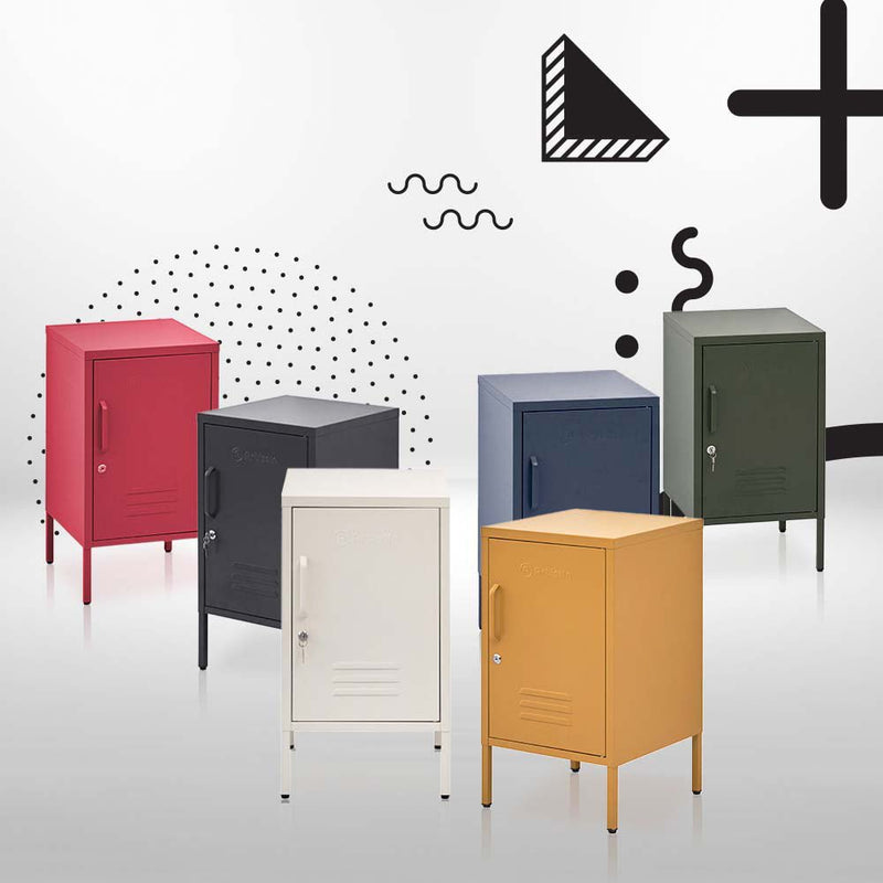 Danoz Furniture - ArtissIn Bedside Table Metal Cabinet - MINI Green - danozdirect