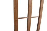 Danoz Furniture - Bamboo Towel Bar Metal Holder Rack 3 - Tier Freestanding for Bathroom and Bedroom - danozdirect