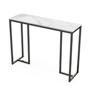 Danoz Furniture - Interior Ave - Stone Marble Console - Marble & Black - danozdirect