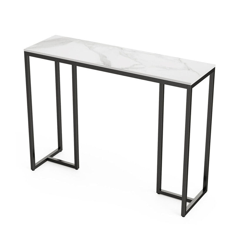 Danoz Furniture - Interior Ave - Stone Marble Console - Marble & Black - danozdirect