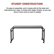 Danoz Furniture - Overbed Table Work Laptop Desk with Wheels - danozdirect