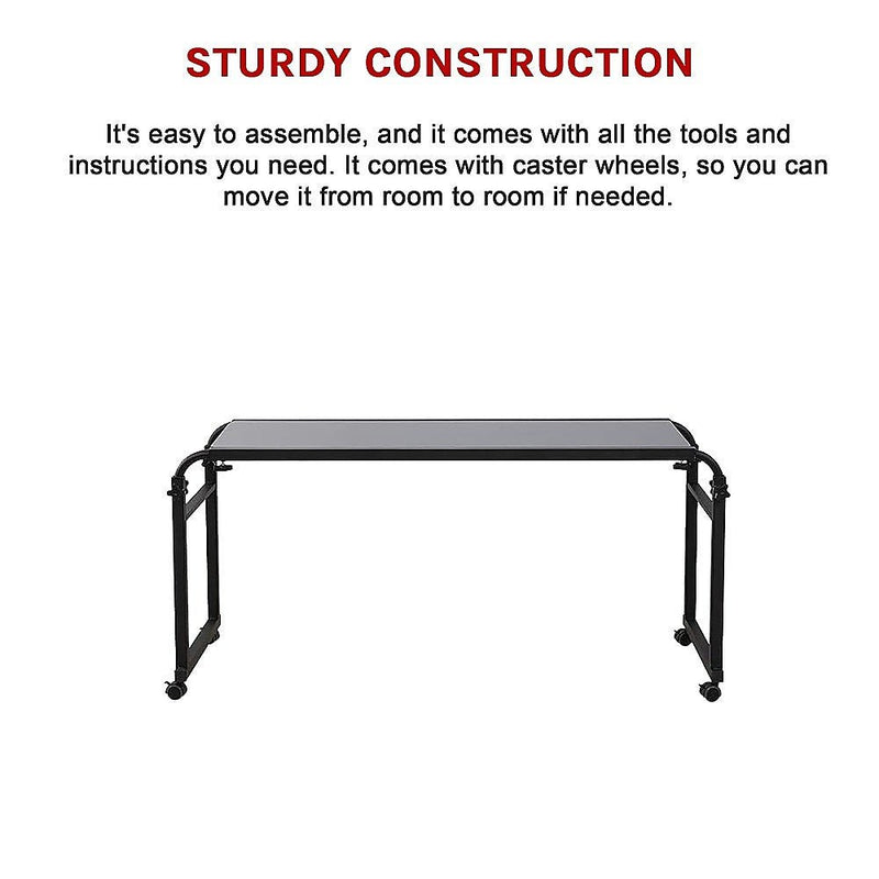Danoz Furniture - Overbed Table Work Laptop Desk with Wheels - danozdirect