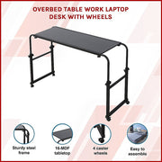 Danoz Furniture - Overbed Table Work Laptop Desk with Wheels - danozdirect