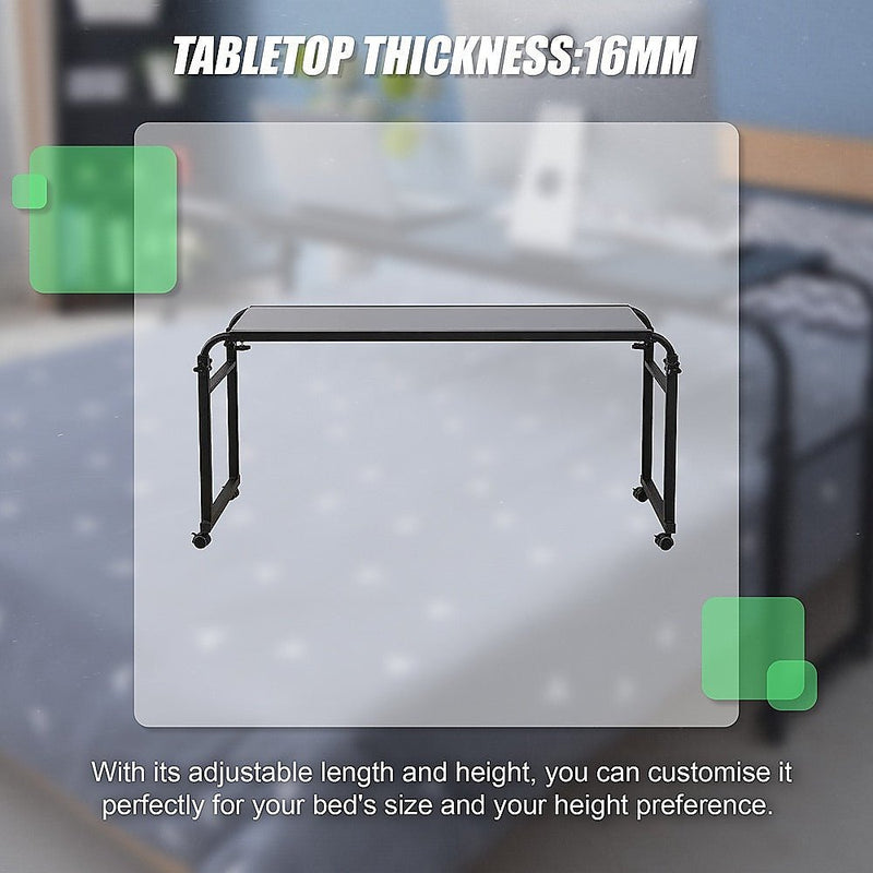 Danoz Furniture - Overbed Table Work Laptop Desk with Wheels - danozdirect