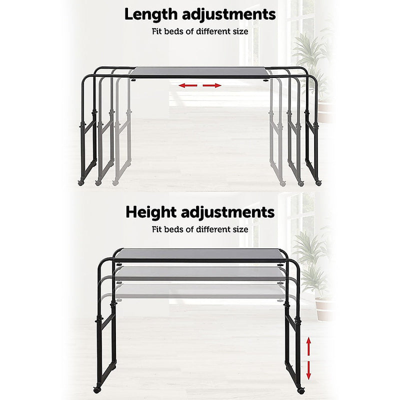 Danoz Furniture - Overbed Table Work Laptop Desk with Wheels - danozdirect