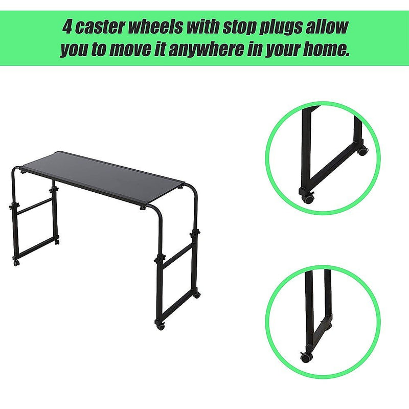 Danoz Furniture - Overbed Table Work Laptop Desk with Wheels - danozdirect