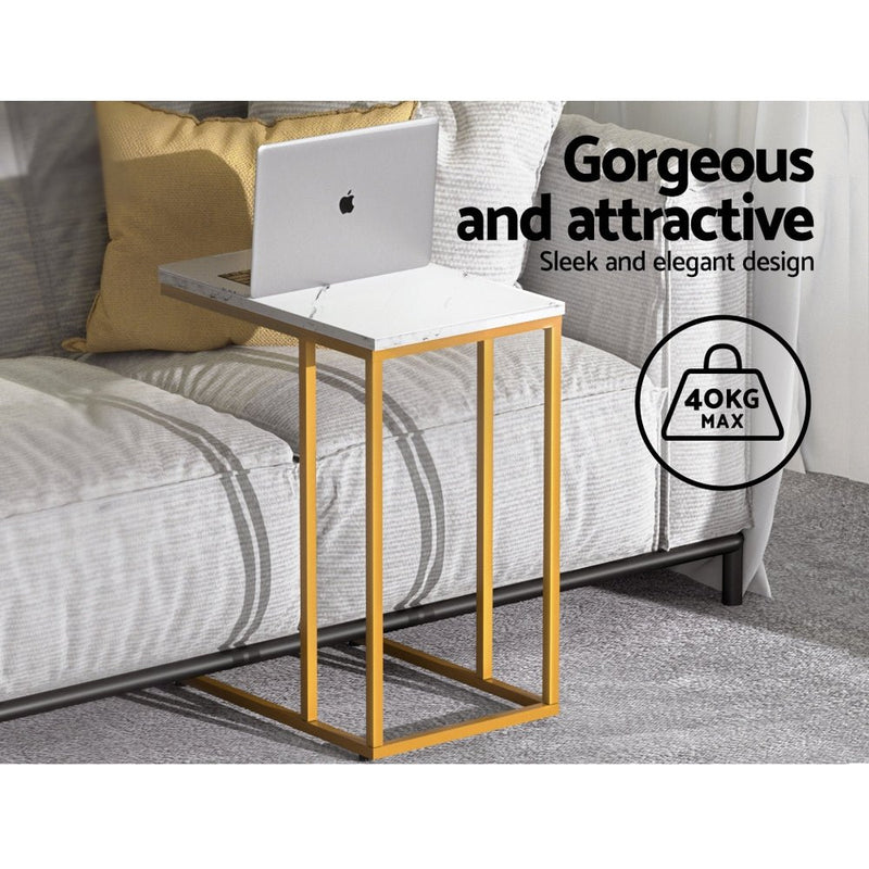 Danoz Furniture🪑Artiss Coffee Table Side Table Marble Effect Emma - danozdirect
