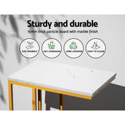 Danoz Furniture🪑Artiss Coffee Table Side Table Marble Effect Emma - danozdirect