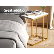 Danoz Furniture🪑Artiss Coffee Table Side Table Marble Effect Emma - danozdirect