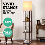 Danoz Furniture🪑Artiss Floor Lamp 3 Tier Shelf Storage LED Light Stand Home Room Vintage White - danozdirect