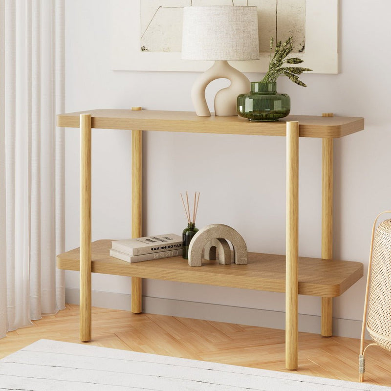 Danoz FurnitureSmart - Wooden Console Table 92CM 2 - tier Pine Sera - Super deal - Free Postage - danozdirect