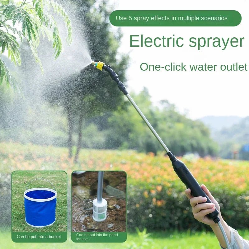 Danoz Garden - USB Rechargeable Portable Electric Sprayer with 2/4 Mist Nozzles Electric Garden Sprayer with Telescopic Handle for Lawn Garden - danozdirect