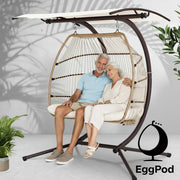 Danoz Gardeon Double size EggPod Swing Chair delivers premium outdoor seating made for two - danozdirect
