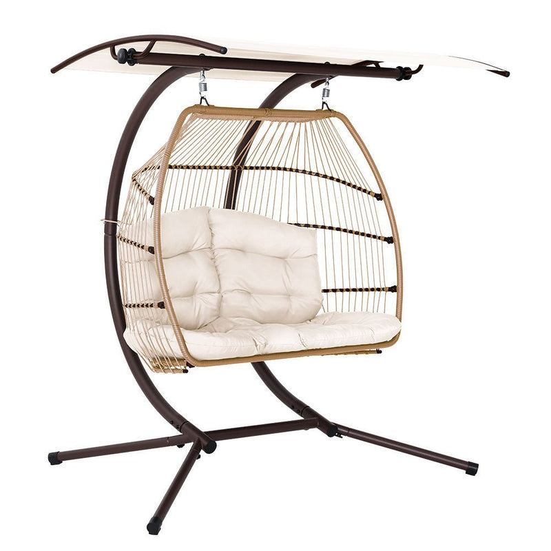 Danoz Gardeon Double size EggPod Swing Chair delivers premium outdoor seating made for two - danozdirect