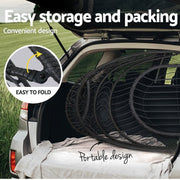 Danoz Gardeon Outdoor Egg Swing Chair Hanging Chair Wicker Rope Pod Stand Foldable Grey - danozdirect