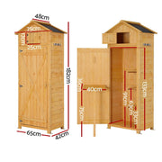 Danoz Gardeon Outdoor Storage Cabinet Cupboard Folding Table Tool Organizer Shed Adjustable - danozdirect