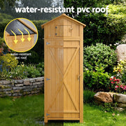 Danoz Gardeon Outdoor Storage Cabinet Cupboard Folding Table Tool Organizer Shed Adjustable - danozdirect