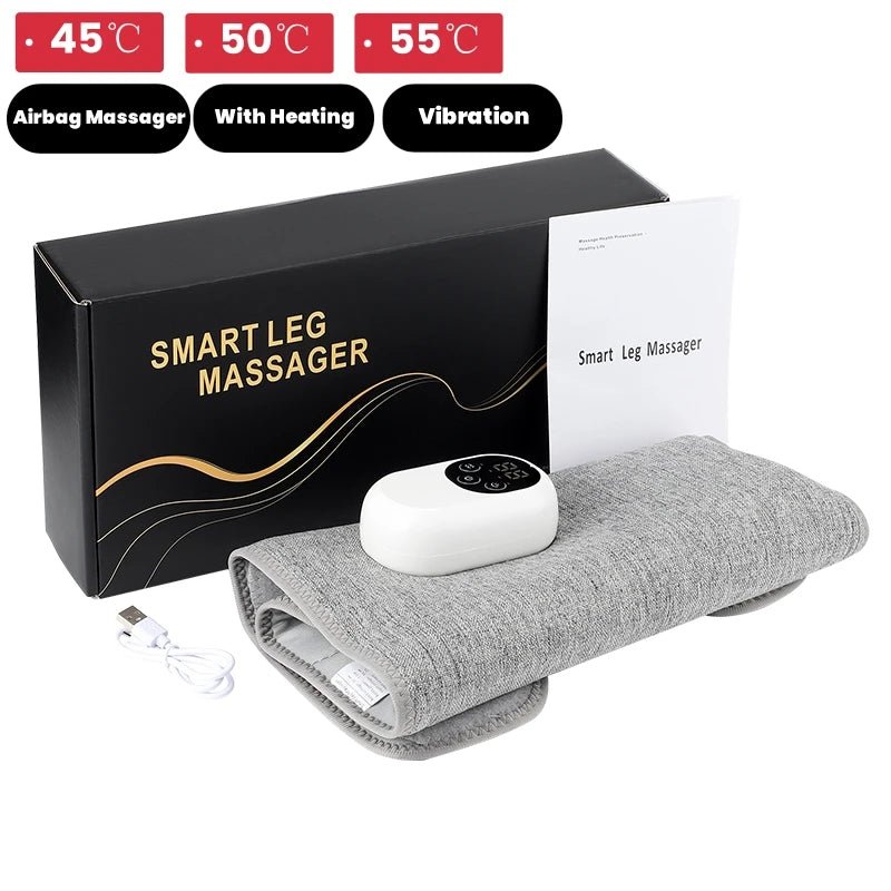 Danoz Health - 2PCS Electric Air Pressure Calf Massager Full 360° Around Airbag Hot Compress Vibration Muscle Relax Blood Circulation Wireless - danozdirect