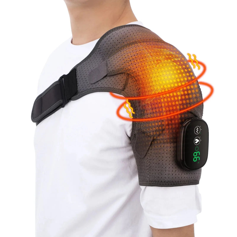 Danoz Health 🧑‍⚕️ Electric Heating Shoulder Massager Vibration Massage Shoulder Brace Support Belt Arthritis Pain Relief Physiotherapy Belt - danozdirect