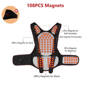 Danoz Health - Magnet Heated Vest Magnetic Self - Heating Thermal Waist Brace Lumbar Pad Corset Postrue Corrector Relief Pain - danozdirect