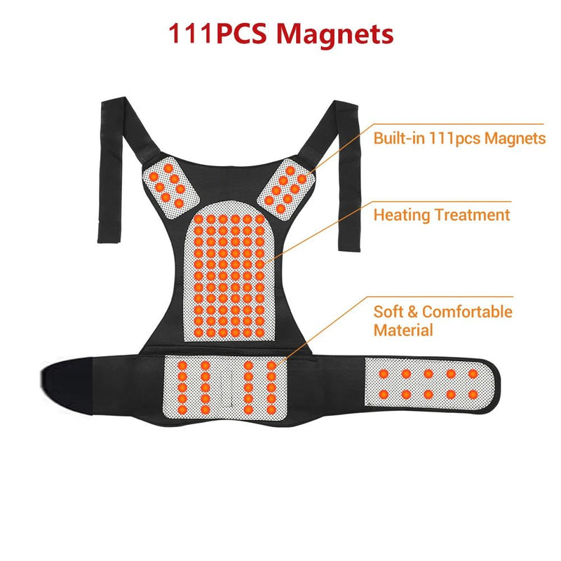 Danoz Health - Magnet Heated Vest Magnetic Self - Heating Thermal Waist Brace Lumbar Pad Corset Postrue Corrector Relief Pain - danozdirect