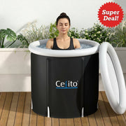 Danoz Health - Weisshorn Portable Ice Bath Tub 75X75CM Inflatable Folding Bathtub Spa Massage - danozdirect