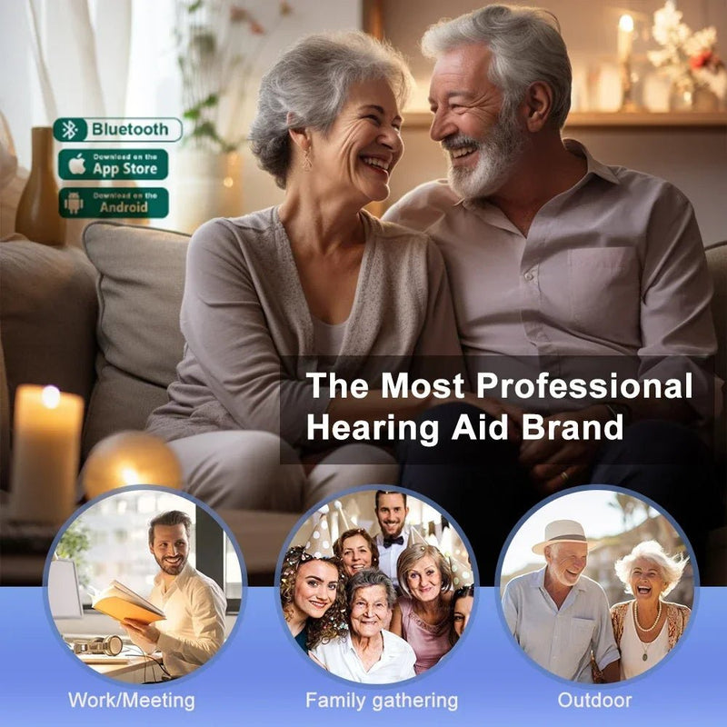 Danoz Hearing Aids - Bluetooth Hearing Aid Amplifiers, USB Charge, Audifonos Sound Devices, Volume Control, Adjustable Tone Loss Compensation - danozdirect