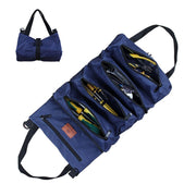Danoz Heavy - Duty Canvas Tool Roll Up Bag & Organizer Tote - Multi - Pocket Wrench & Tool Pouch(Blue) - danozdirect