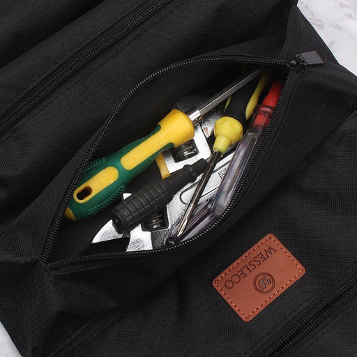 Danoz Heavy - Duty Canvas Tool Roll Up Bag & Organizer Tote - Multi - Pocket Wrench & Tool Pouch(Blue) - danozdirect