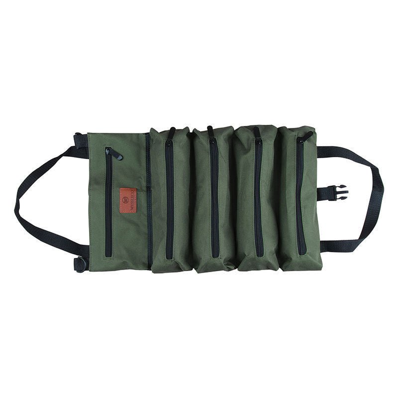 Danoz Heavy - Duty Canvas Tool Roll Up Bag & Organizer Tote - Multi - Pocket Wrench & Tool Pouch(Green) - danozdirect