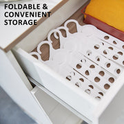 Danoz Home - 50X Plus Hanger Multiple Clothes Rack Organizer Foldable 10 Holes WHITE - danozdirect