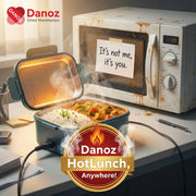 Danoz HotLunch 2 in1 Home Car Electric Lunch Box Stainless Steel Food Heating Bento Box AU Plug - danozdirect
