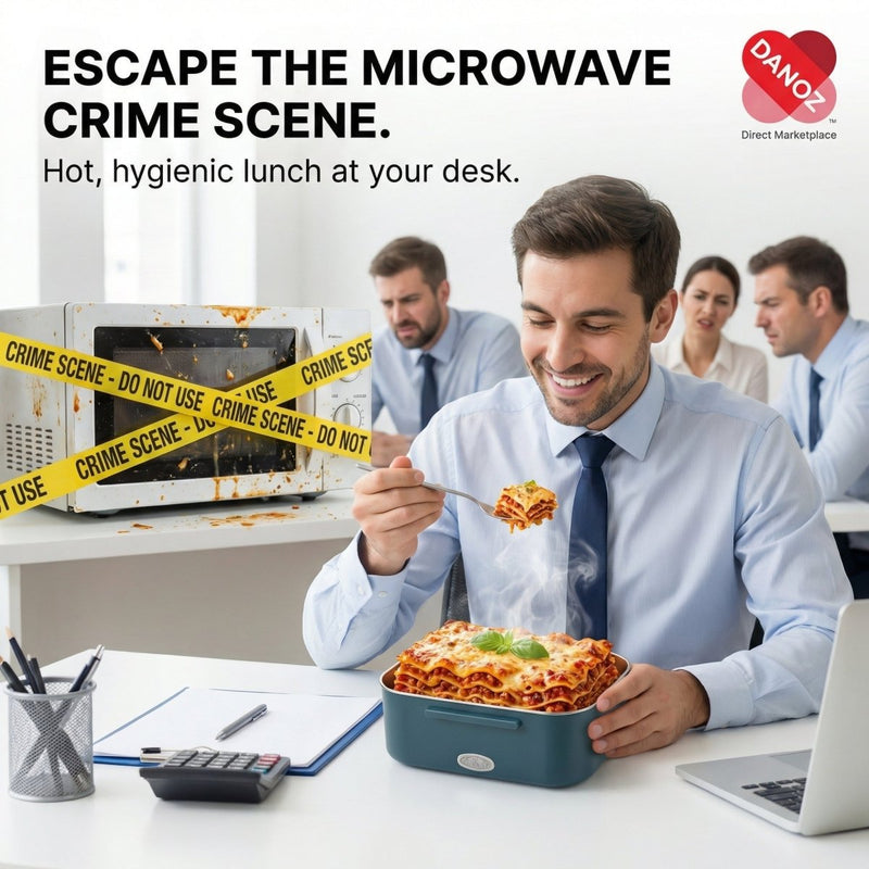 Danoz HotLunch 2 in1 Home Car Electric Lunch Box Stainless Steel Food Heating Bento Box AU Plug - danozdirect