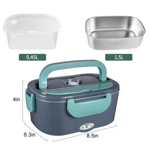 Danoz HotLunch 2 in1 Home Car Electric Lunch Box Stainless Steel Food Heating Bento Box AU Plug - danozdirect