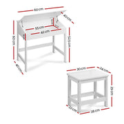 Danoz Kids - Keezi 2PCS Kids Table and Chairs Set Activity Children Playing Toys Study Desk - danozdirect