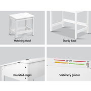 Danoz Kids - Keezi 2PCS Kids Table and Chairs Set Activity Children Playing Toys Study Desk - danozdirect