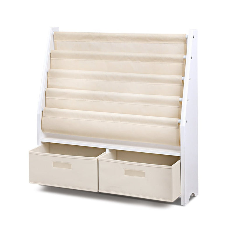 Danoz Kids - Keezi 4 Tiers Kids Bookshelf Magazine Rack Children Bookcase Organiser Drawer - danozdirect