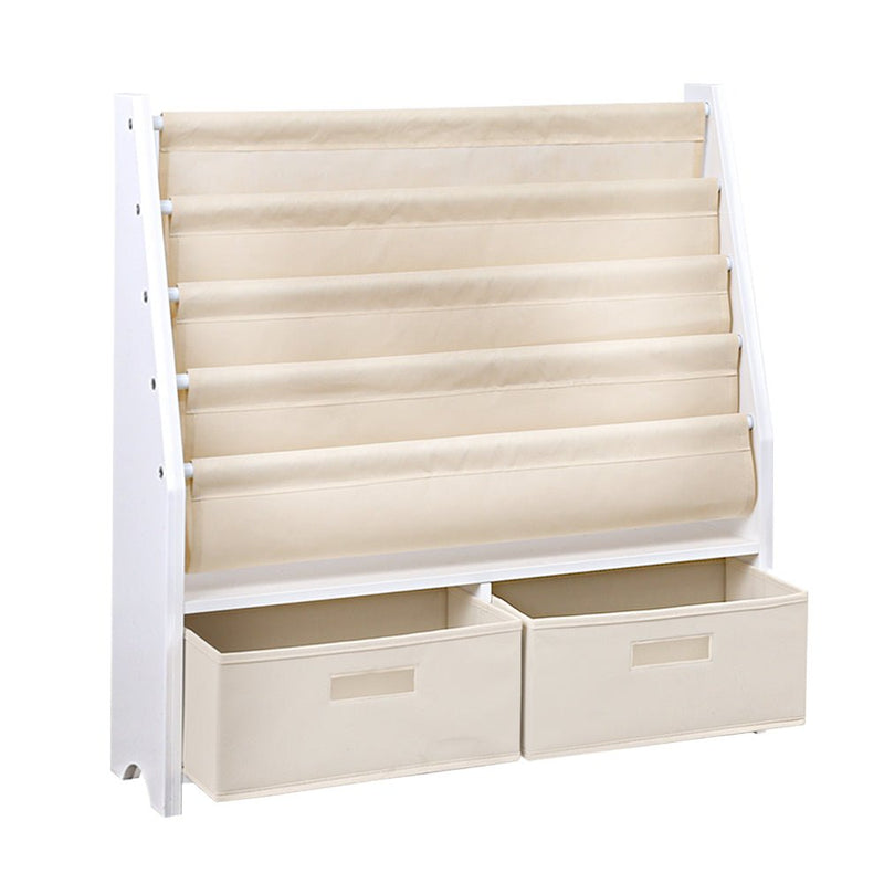 Danoz Kids - Keezi 4 Tiers Kids Bookshelf Magazine Rack Children Bookcase Organiser Drawer - danozdirect