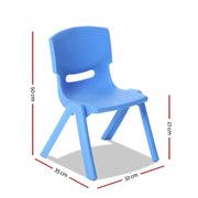 Danoz Kids - Keezi Kids Chairs Set Plastic Set of 4 Activity Study Chair 50KG - danozdirect