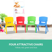 Danoz Kids - Keezi Kids Chairs Set Plastic Set of 4 Activity Study Chair 50KG - danozdirect