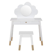 Danoz Kids - Keezi Kids Dressing Table Chair Set Vanity Makeup Wooden Leg Mirror Drawer - danozdirect