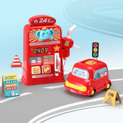 Danoz Kids - Keezi Kids Gas Petrol Station Pumper Pretend Play Toys Car Music Card Playset - danozdirect