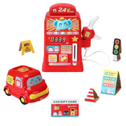 Danoz Kids - Keezi Kids Gas Petrol Station Pumper Pretend Play Toys Car Music Card Playset - danozdirect