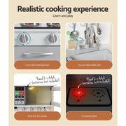 Danoz Kids - Keezi Kids Kitchen Play Set Wooden Pretend Toys Cooking Children Cookware Sink - danozdirect