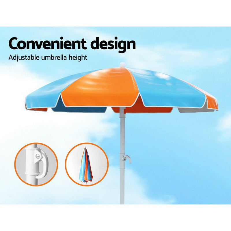 Danoz Kids - Keezi Kids Outdoor Table and Chairs Picnic Bench Umbrella Set Water Sand Pit Box - danozdirect