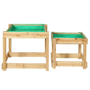 Danoz Kids - Keezi Kids Sandpit Wooden Sandbox Sand Pit Water Table Outdoor Toys 101cm - danozdirect