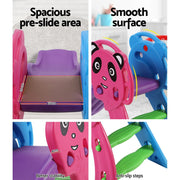 Danoz Kids - Keezi Kids Slide Set Basketball Hoop Indoor Outdoor Playground Toys 100cm Blue - danozdirect